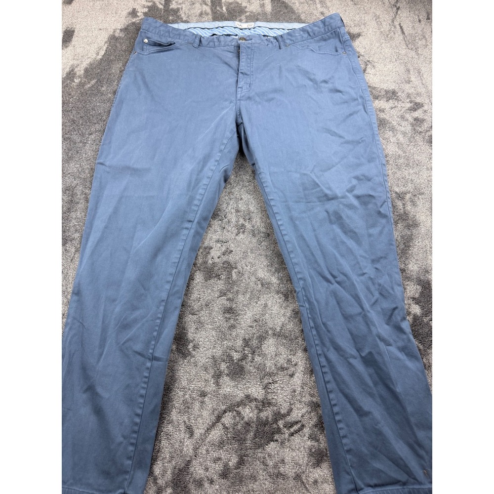Peter Millar Mens 40 Blue 5 Pocket Pants Straight Leg Chino Trousers‎ Crown Logo